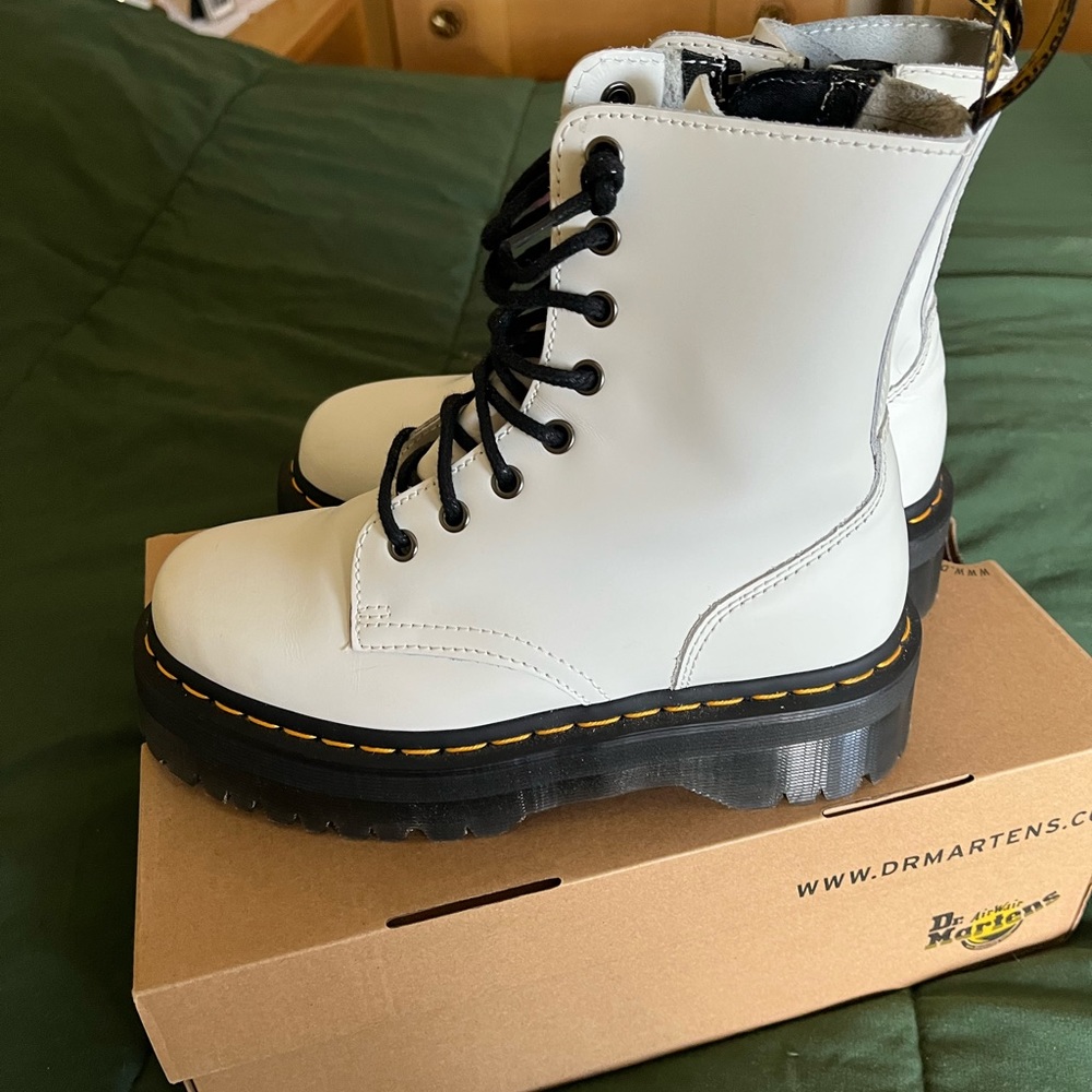 I’m selling a pair of Doc Martin boots because they’re too big for me